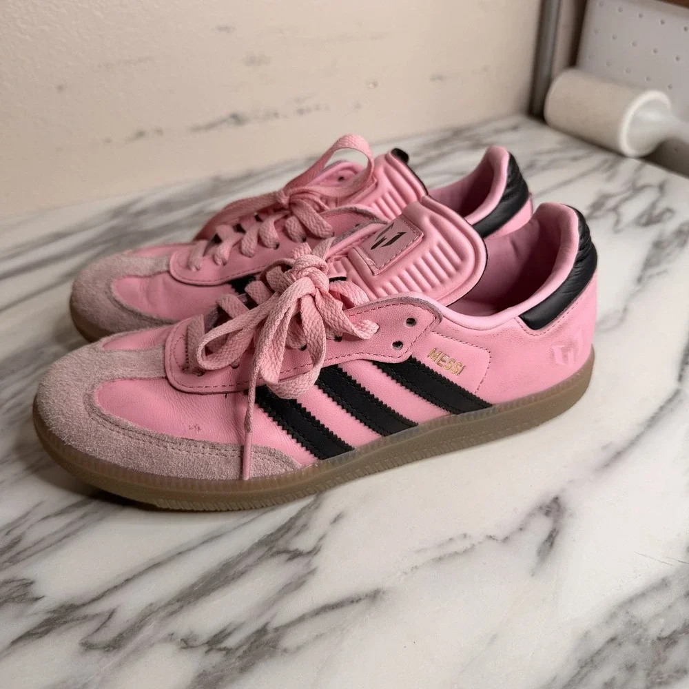 adidas Samba Lionel Messi Inter Miami CF Home Pink/Black Low Top Sneakers Sz 5.5